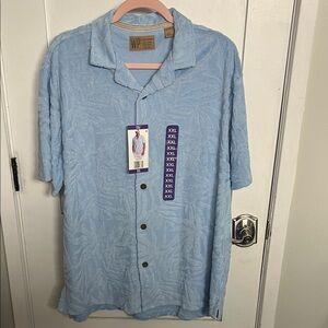 Weatherproof Sky Blue Men's Casual Button Down Shirt